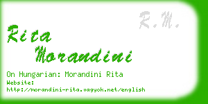 rita morandini business card